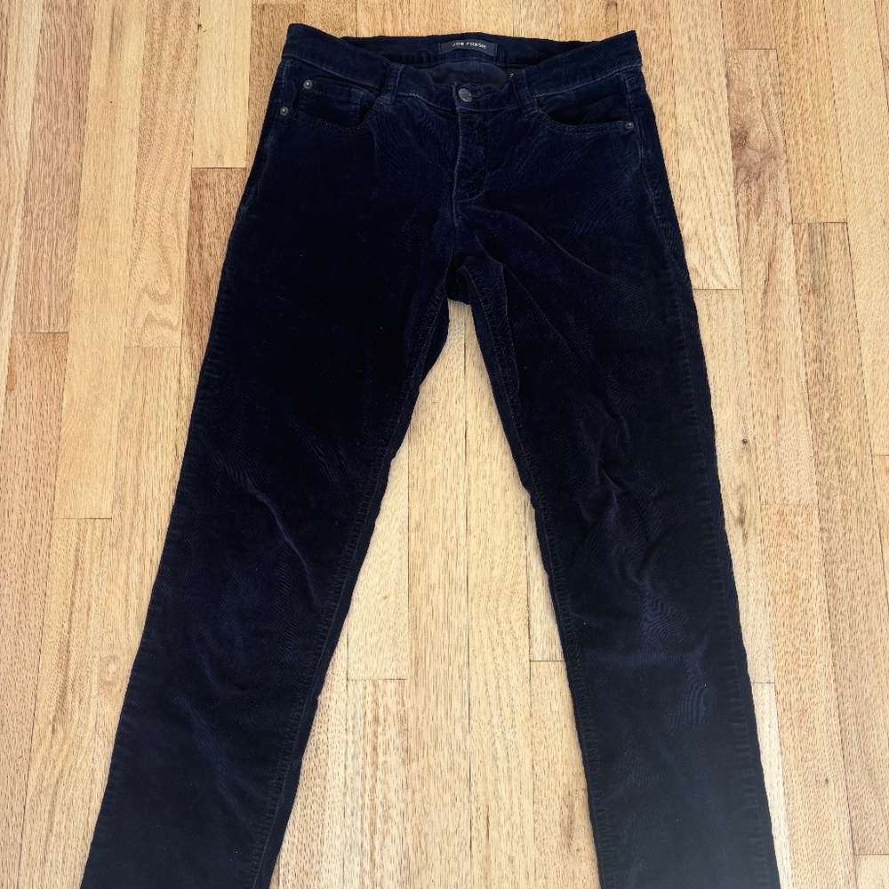 Joe Fresh Slim Low Rise Corduroy Navy Pants size 4